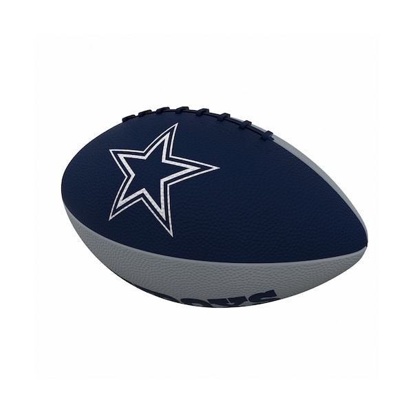 Logo Brands Dallas Cowboys Pinwheel Logo Junior-Size Rubber Football 609-93JR-2 - main